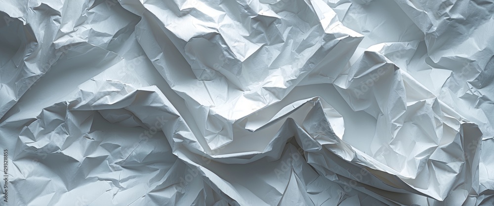 Poster crumpled white paper texture background for design and branding applications in creative projects an