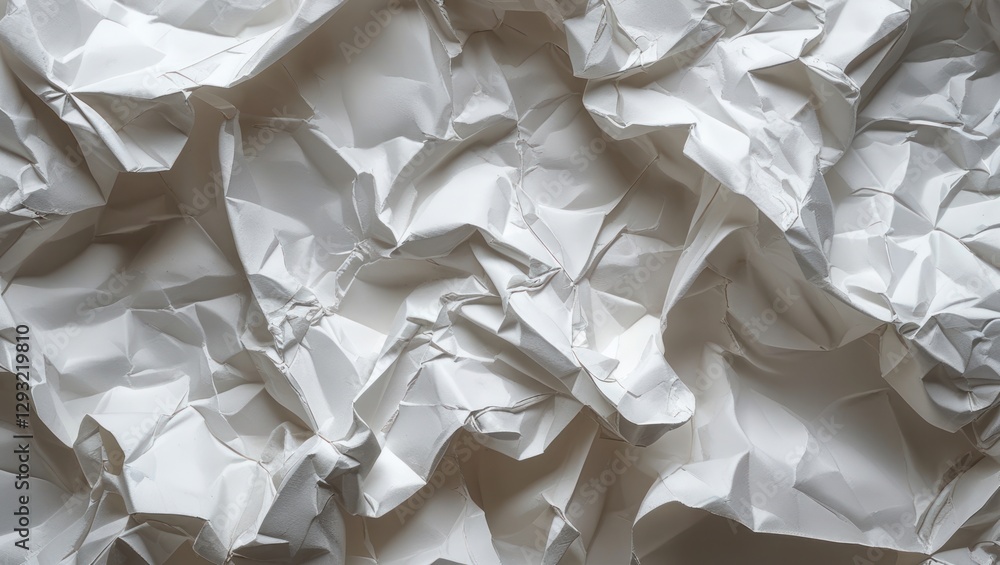 Canvas Prints crumpled white paper texture background for creative design and artistic projects