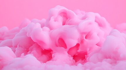 Fototapeta premium Soft Pink Foam Bubbles against a Light Pink Background for Creative and Artistic Purposes
