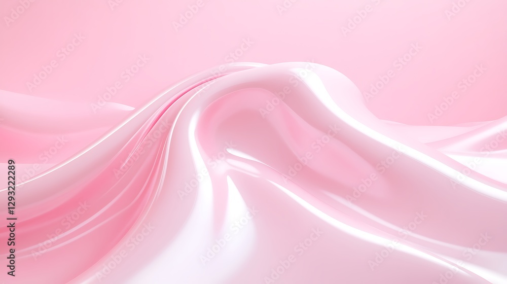 Poster soft pink satin fabric texture flowing smoothly across a subtle background for elegant design elemen
