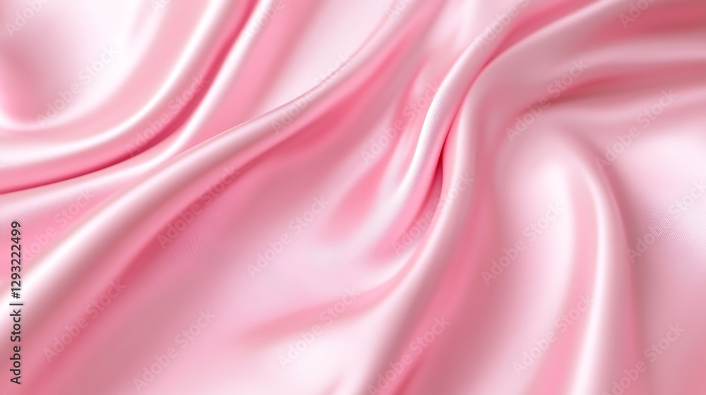 Poster soft pink satin fabric texture with elegant flowing wrinkles for elegant background and design proje