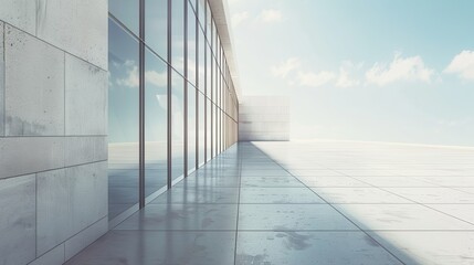 Obraz premium Modern Architectural Concrete Building Exterior