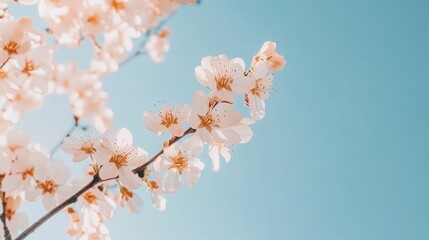 Delicate Spring Blossoms Against a Pastel Sky