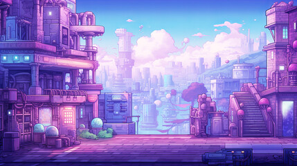 レトロゲームの背景画像	
