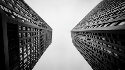 Modern residential buildings with simple design, embodying clean and functional living spaces.