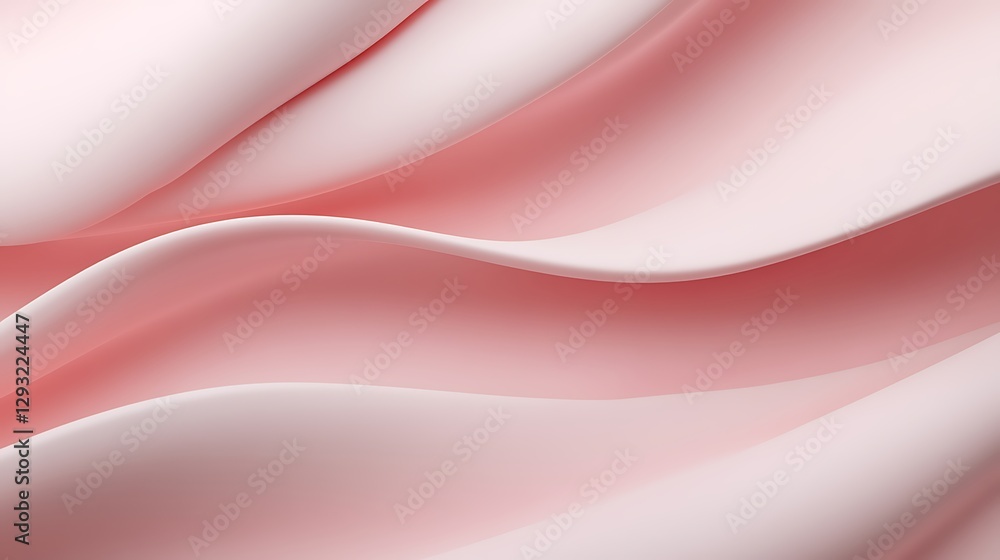 Poster soft pink waves of fabric flowing gently creating a serene and elegant texture background for variou