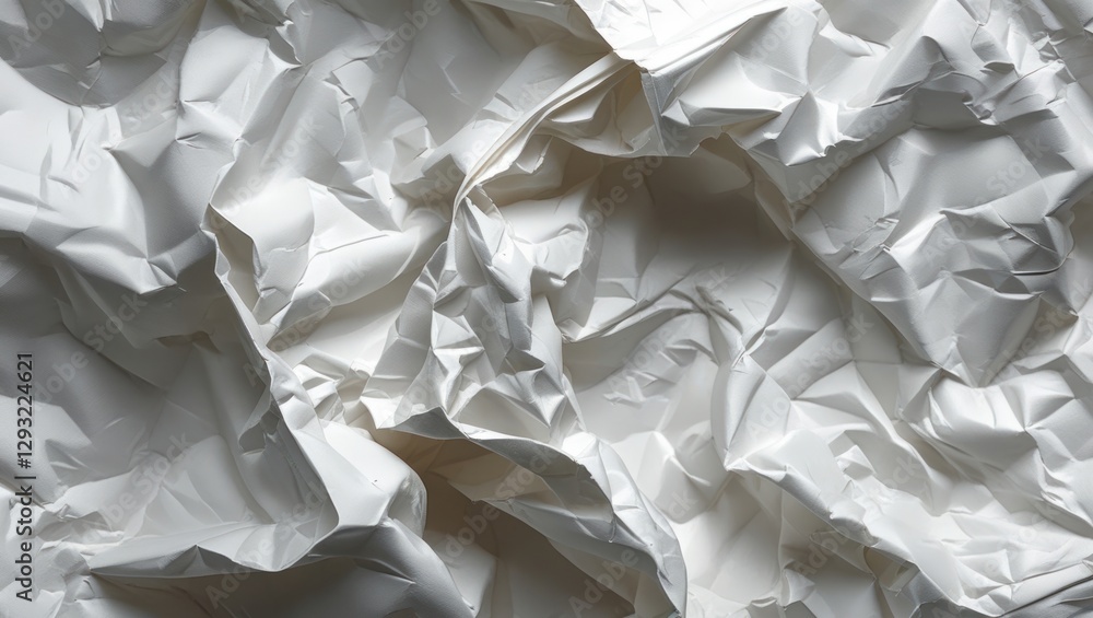 Aufkleber crumpled white paper texture background for creative design and abstract projects. ideal for print, 