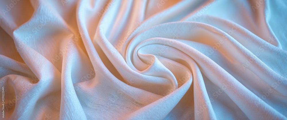 Poster elegant white fabric texture with soft draping for versatile design applications and creative backgr