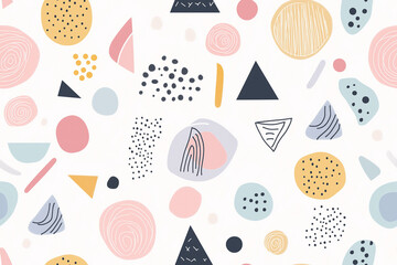 Seamless vector Easter pattern with eggs, a sweet floral design for textile decoration