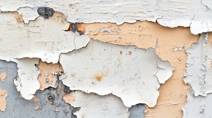 Obraz premium Abstract Textures of Peeling Paint on a Weathered Wall Surface