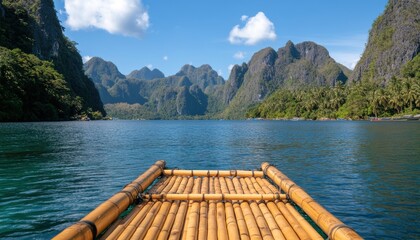 Obraz premium Floating hydro farm innovations in agriculture minngkwan philippines nature scenic viewpoint