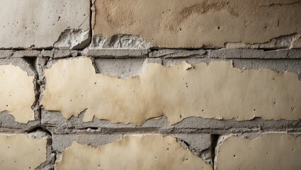 Obraz premium Retro cream concrete wall texture for vintage design backgrounds showcasing products or advertisements with a worn, weathered appearance.
