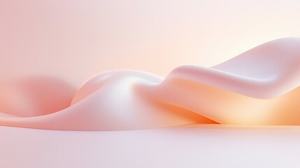 Imagine an ultra-modern abstract background featuring gently curving, fluid lines on a pristine white surface