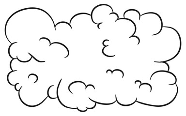 Abstract Unique Clouds Hand Drawing Illustration