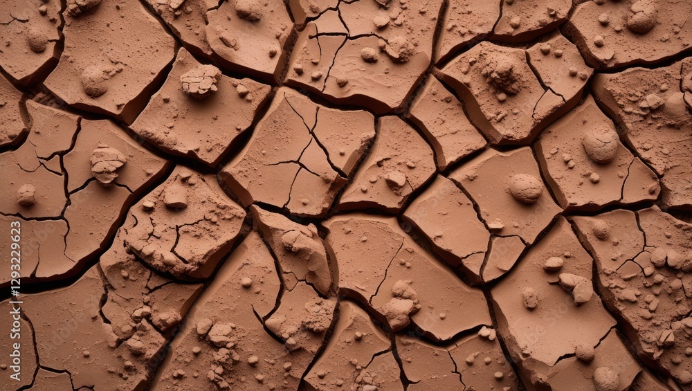 Poster cracked clay texture background with intricate patterns and earthy tones ideal for wallpapers and de