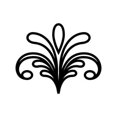 Decorative icon vector. Ornaments elements illustration sign. Decorative elements symbol or logo.