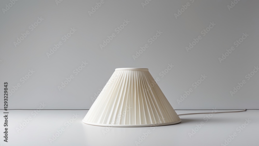 Poster minimalist lampshade with sharp details and textures on a clean background showcasing elegant design