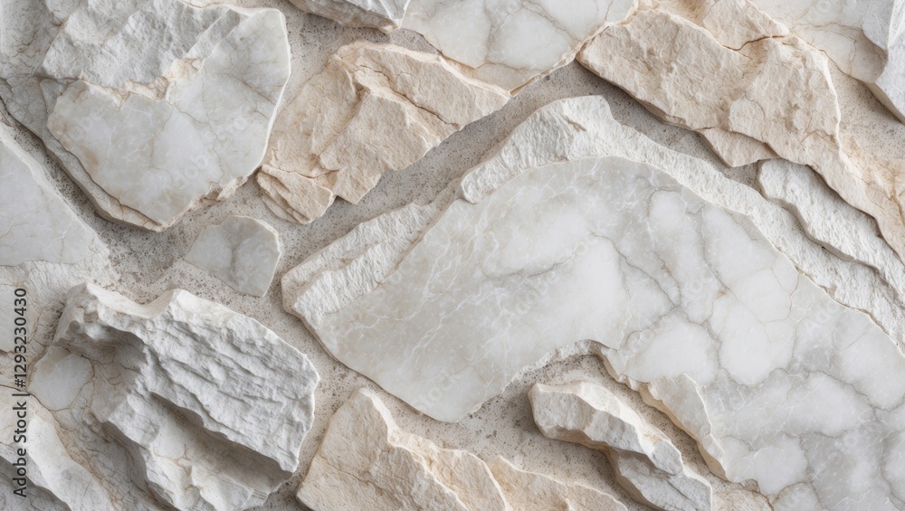 Poster natural white marble stone texture with intricate patterns for elegant backgrounds and design applic