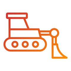 Bulldozer Vector Design Icon Style