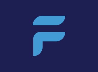 Letter F minimal logo icon design