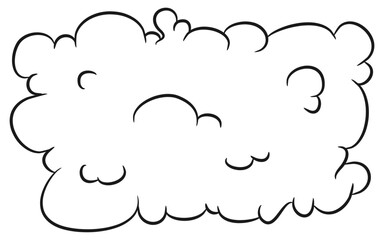 Abstract Unique Clouds Hand Drawing Illustration