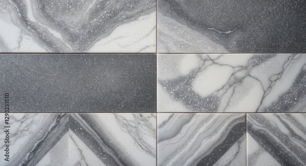 Aufkleber marble seamless glitter texture background showcasing gray and white tile patterns ideal for counter