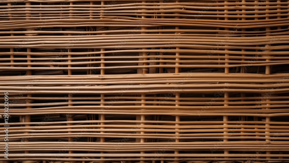 Aufkleber natural wicker texture background for design and crafts projects showcasing intricate weaving patter
