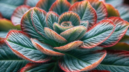 Intricate textures and vibrant colors of begonia leaves showcasing unique plant characteristics in macro photography.