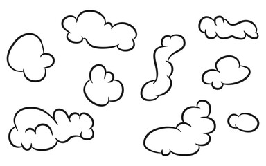 Obraz premium Abstract Unique Clouds Hand Drawing Illustration
