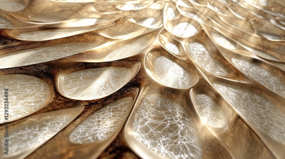 Poster abstract golden texture with intricate patterns and light effects for background or design inspirati