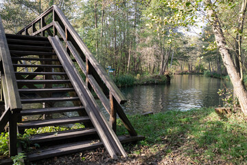 Hiking path in Spreewald, Germany