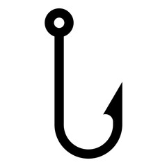 Fishing hook icon isolated on white background