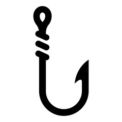 Fishing hook icon isolated on white background