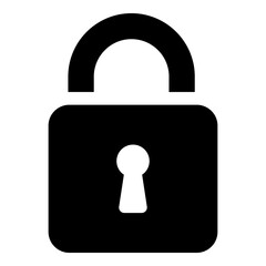 Lock Icon isolated on white background