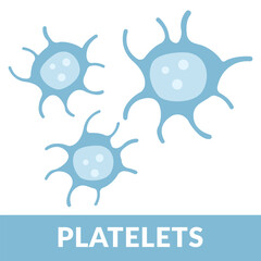 Platelets Flat Design vector illustration