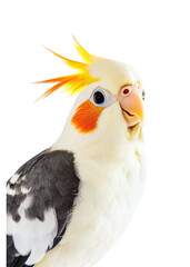 Obraz premium domestic parrot isolated on white