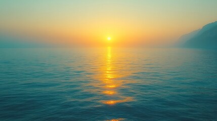 Fototapeta premium Coastal Sunrise Reflections