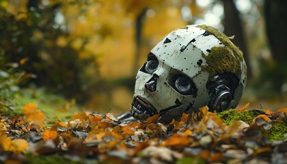 Forgotten Technology of a Defunct AI Robot in the Wilderness Copy Space
