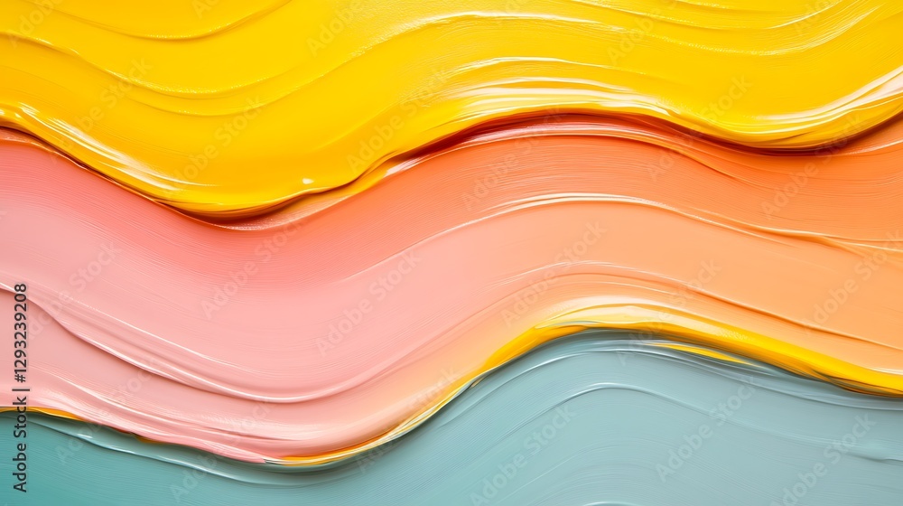 Poster vibrant and dynamic colorful paint swirls in a beautiful abstract composition for artistic backgroun