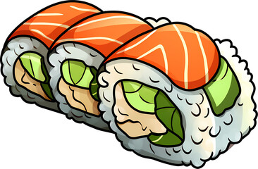 Obraz premium Sushi illustrations