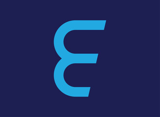 Letter E minimal logo icon design