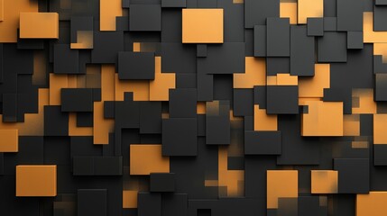Abstract Orange and Black Geometric Pattern for Dynamic Design