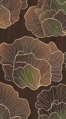 Elegant Floral Pattern with Delicate Leaf Design. Exquisite Botanical Art Print for Home Decor.