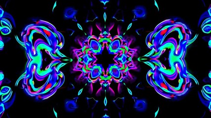Neon Petal Kaleidoscope