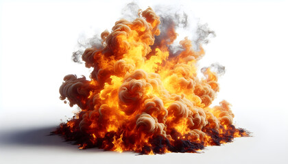 Abstract background with colorful smoke and flame