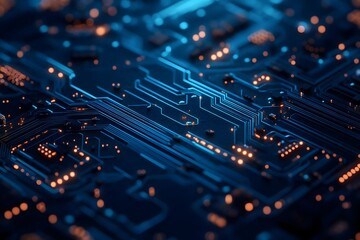 close up of electronic circuit board