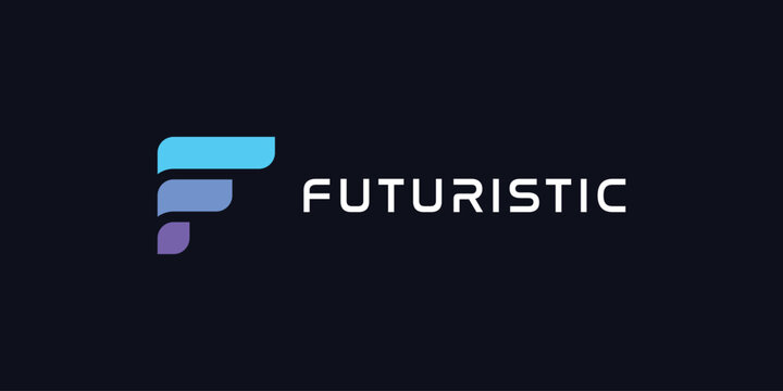 Futur logo, letter F logo design concept