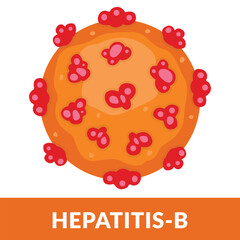 Hepatitis B virus (HBV)  Design vector Illustration