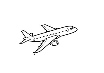 Airplane in Flight Vector Illustration Airline Travel and Transportation Concept