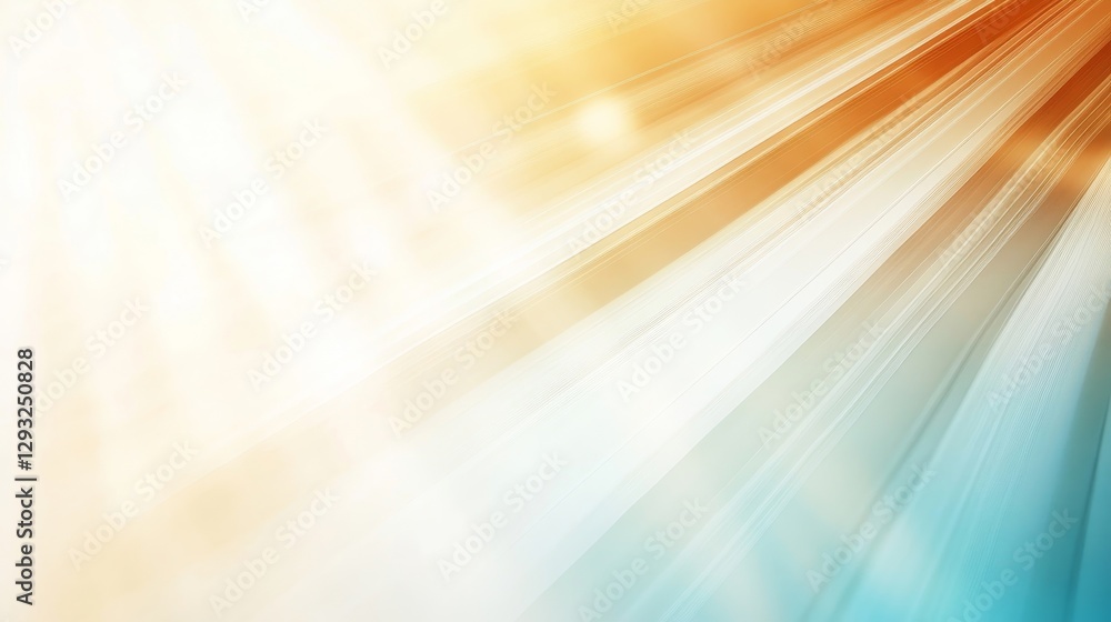 Poster abstract light design with warm and cool color gradient effects